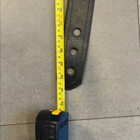 Saks Fifth Avenue Black Leather Belt - Picture 7 of 10